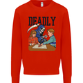 Deadly Games Ouija Board For Kids Grim Reaper Mens Sweatshirt Jumper Bright Red