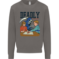 Deadly Games Ouija Board For Kids Grim Reaper Mens Sweatshirt Jumper Charcoal