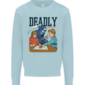 Deadly Games Ouija Board For Kids Grim Reaper Mens Sweatshirt Jumper Light Blue