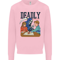 Deadly Games Ouija Board For Kids Grim Reaper Mens Sweatshirt Jumper Light Pink