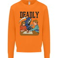 Deadly Games Ouija Board For Kids Grim Reaper Mens Sweatshirt Jumper Orange