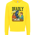 Deadly Games Ouija Board For Kids Grim Reaper Mens Sweatshirt Jumper Yellow