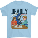 Deadly Games Ouija Board For Kids Grim Reaper Mens T-Shirt 100% Cotton Light Blue