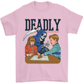 Deadly Games Ouija Board For Kids Grim Reaper Mens T-Shirt 100% Cotton Light Pink