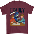 Deadly Games Ouija Board For Kids Grim Reaper Mens T-Shirt 100% Cotton Maroon