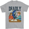 Deadly Games Ouija Board For Kids Grim Reaper Mens T-Shirt 100% Cotton Sports Grey