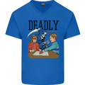 Deadly Games Ouija Board For Kids Grim Reaper Mens V-Neck Cotton T-Shirt Royal Blue