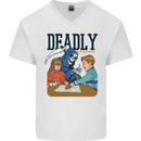 Deadly Games Ouija Board For Kids Grim Reaper Mens V-Neck Cotton T-Shirt White