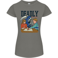 Deadly Games Ouija Board For Kids Grim Reaper Womens Petite Cut T-Shirt Charcoal