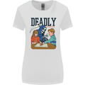 Deadly Games Ouija Board For Kids Grim Reaper Womens Wider Cut T-Shirt White