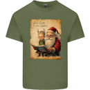 Dear Santa Claus I Can Explain Christmas Mens Cotton T-Shirt Tee Top Military Green
