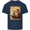 Dear Santa Claus I Can Explain Christmas Mens Cotton T-Shirt Tee Top Navy Blue