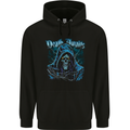 Death Awaits Evil Grim Reaper Skull Childrens Kids Hoodie Black
