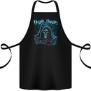 Death Awaits Evil Grim Reaper Skull Cotton Apron 100% Organic Black