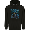 Death Awaits Evil Grim Reaper Skull Mens 80% Cotton Hoodie Black