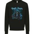Death Awaits Evil Grim Reaper Skull Mens Sweatshirt Jumper Black