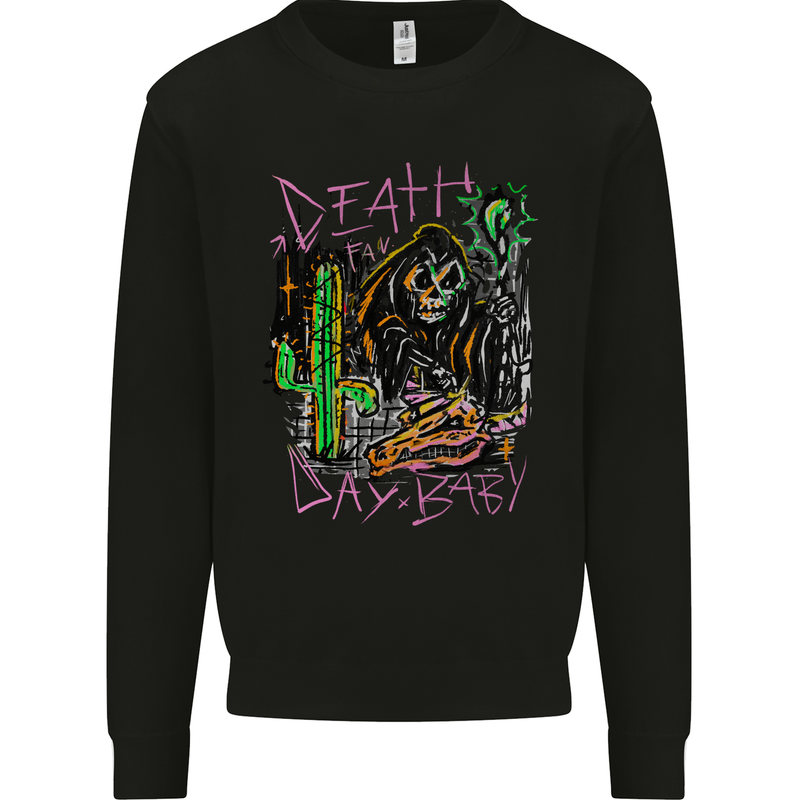 Death Day Halloween Grim Reaper Mens Sweatshirt Jumper Black