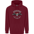 Death From Above Para 1 2 4 Parachute Regiment Mens 80% Cotton Hoodie Maroon