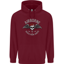 Death From Above Para 1 2 4 Parachute Regiment Mens 80% Cotton Hoodie Maroon