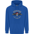 Death From Above Para 1 2 4 Parachute Regiment Mens 80% Cotton Hoodie Royal Blue