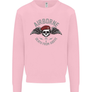 Death From Above Para 1 2 4 Parachute Regiment Mens Sweatshirt Jumper Light Pink