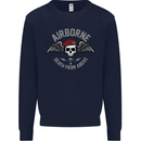 Death From Above Para 1 2 4 Parachute Regiment Mens Sweatshirt Jumper Navy Blue