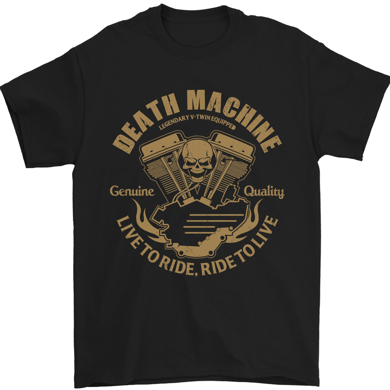a black t - shirt that says death machine