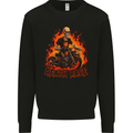 Death Race Biker Skull Motorbike Motorcycle Mens Sweatshirt Jumper Black