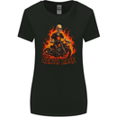 Death Race Biker Skull Motorbike Motorcycle Womens Wider Cut T-Shirt Black