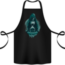 Death Refuses No Man Grim Reaper Skull Cotton Apron 100% Organic Black