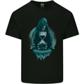 Death Refuses No Man Grim Reaper Skull Kids T-Shirt Childrens Black