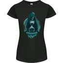 Death Refuses No Man Grim Reaper Skull Womens Petite Cut T-Shirt Black
