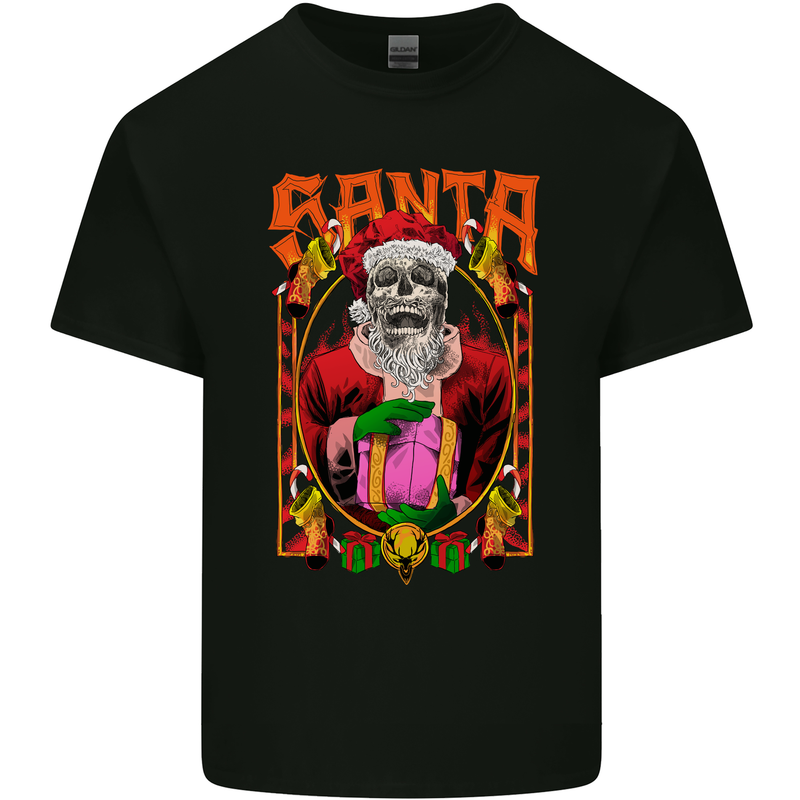 Death Santa Satan Skull Christmas Xmas Kids T-Shirt Childrens Black