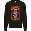 Death Santa Satan Skull Christmas Xmas Mens Sweatshirt Jumper Black