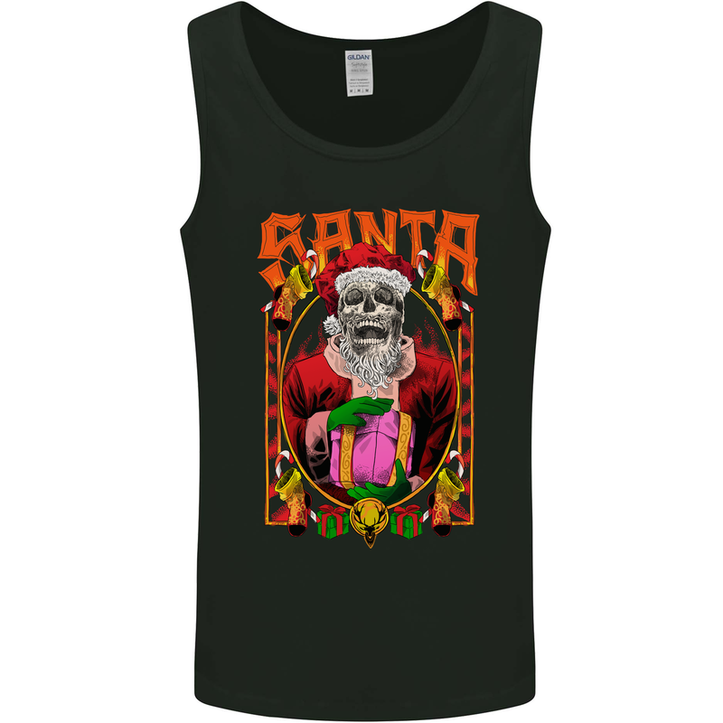 Death Santa Satan Skull Christmas Xmas Mens Vest Tank Top Black