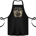 Death Together Butterfly Skull Mushrooms Cotton Apron 100% Organic Black