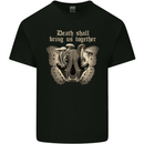 Death Together Butterfly Skull Mushrooms Kids T-Shirt Childrens Black