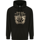 Death Together Butterfly Skull Mushrooms Mens 80% Cotton Hoodie Black