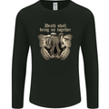 Death Together Butterfly Skull Mushrooms Mens Long Sleeve T-Shirt Black