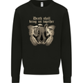 Death Together Butterfly Skull Mushrooms Mens Sweatshirt Jumper Black