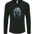 Death Tree Scary Skull and Moon Mens Long Sleeve T-Shirt Black