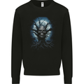 Death Tree Scary Skull and Moon Mens Sweatshirt Jumper Black