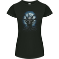 Death Tree Scary Skull and Moon Womens Petite Cut T-Shirt Black