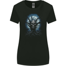 Death Tree Scary Skull and Moon Womens Wider Cut T-Shirt Black