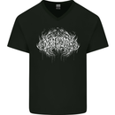 Deathcore Extreme Metal Music Mens V-Neck Cotton T-Shirt Black