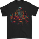 Debauchery Death Skull Alcohol Beer Weed Mens T-Shirt 100% Cotton BLACK