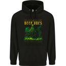 Deep Ones Cthulhu Kraken Octopus Mens 80% Cotton Hoodie Black