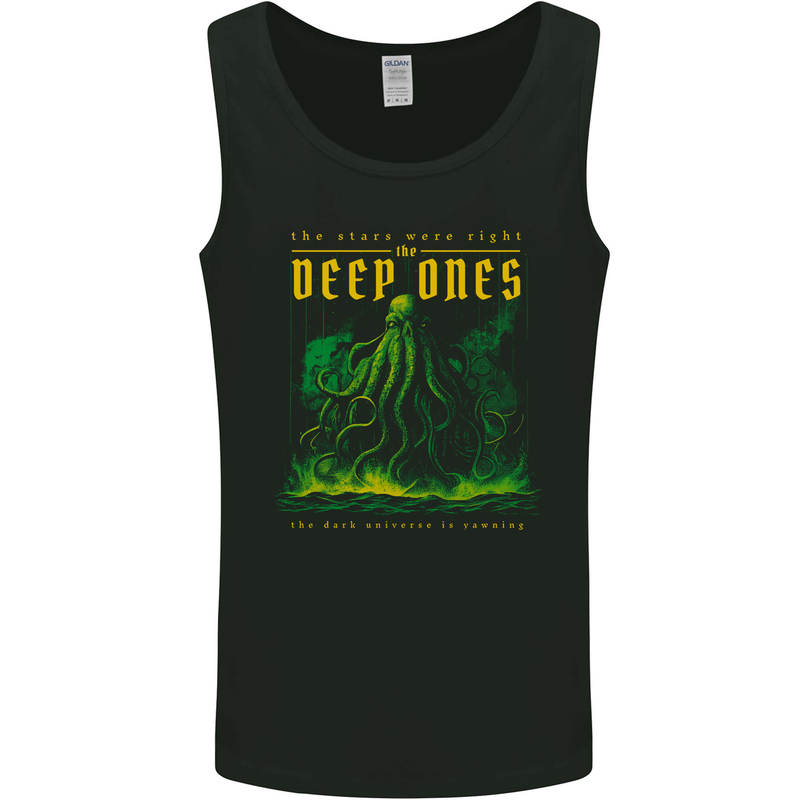 Deep Ones Cthulhu Kraken Octopus Mens Vest Tank Top Black