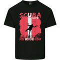Deep into the Ocean Scuba Diving Diver Mens Cotton T-Shirt Tee Top Black