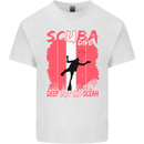 Deep into the Ocean Scuba Diving Diver Mens Cotton T-Shirt Tee Top White